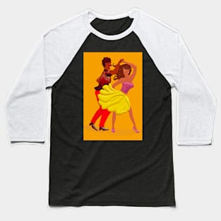 Cuban salsa dancers - Paper cut art Baseball T-Shirt